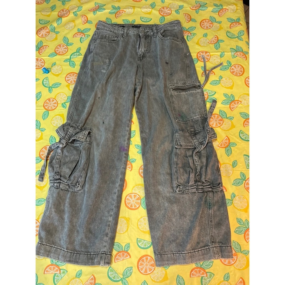 Baggy Wild Fable Baggy Cargo Jeans Womens 4 Grey